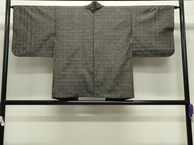 平和屋着物●本場大島紬 龍郷絣 秋名バラ アンサンブル 正絹 逸品 CABB0331gh