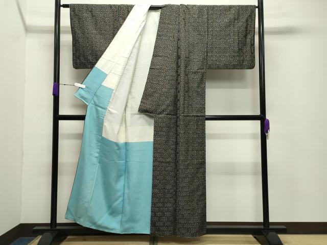 平和屋着物●本場大島紬 龍郷絣 秋名バラ アンサンブル 正絹 逸品 CABB0331gh