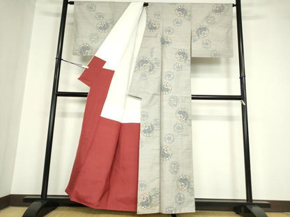 平和屋着物●本場大島紬 白大島 7マルキ 鳳凰花文 総絣 正絹 逸品 未使用 DABA4565az