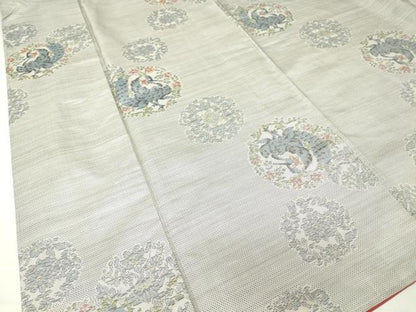 平和屋着物●本場大島紬 白大島 7マルキ 鳳凰花文 総絣 正絹 逸品 未使用 DABA4565az