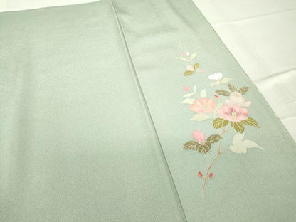 平和屋着物●訪問着 友禅 流水枝花文 暈し染め 正絹 逸品 DABA4563az