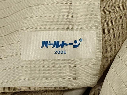 平和屋着物＊夏物 小紋 紗 雪輪文 銀彩 洗える着物 AABF2839jd