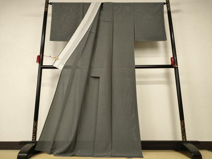平和屋着物＊夏物 色無地 絽 山鳩色 正絹 逸品 未使用 AABF5059jd