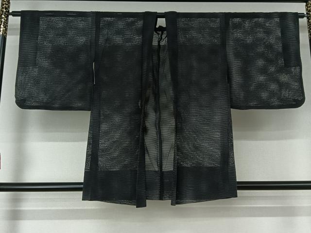 平和屋着物▽羽織 スリーシーズン 春夏秋 塵除け 紗 横段文 正絹 逸品 AABF5309jh