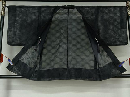 平和屋着物▽羽織 スリーシーズン 春夏秋 塵除け 紗 横段文 正絹 逸品 AABF5309jh