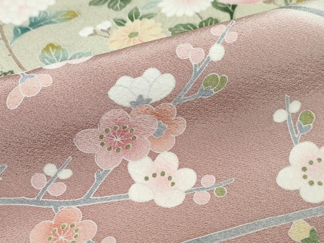 平和屋着物●京友禅作家　外池雅峰　訪問着　草花文　暈し染め　正絹　逸品　DABB0496ud