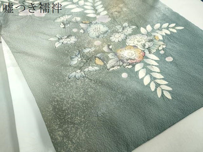 平和屋着物●訪問着 絞り 辻が花 暈し染め 金彩 正絹 逸品 DABB0576ud