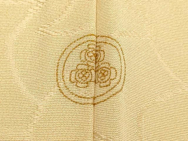 平和屋着物●上質な色無地 花尽くし地紋 蜂蜜色 正絹 逸品 DABA8969du