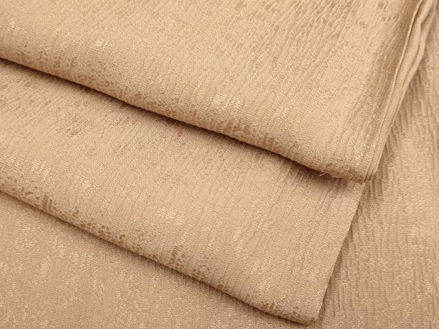 平和屋着物●上質な色無地 霞地紋 濃い赤香色 正絹 逸品 DABA8966du
