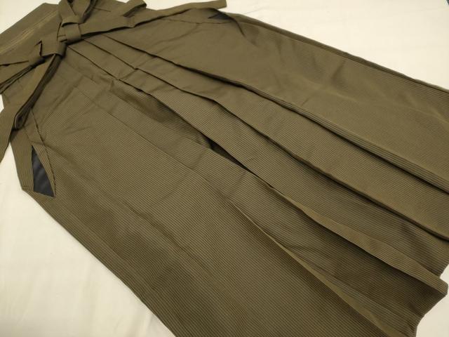 平和屋着物●男性 馬乗り袴 間道 正絹 逸品 DABA8970du