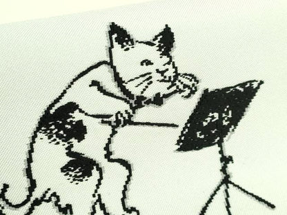 平和屋着物●極上　つけ帯　猫　楽器　逸品　DZAB4258kh6