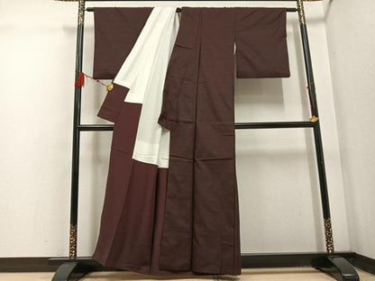 平和屋着物●上質な紬 十字絣 正絹 逸品 AABF5362ph