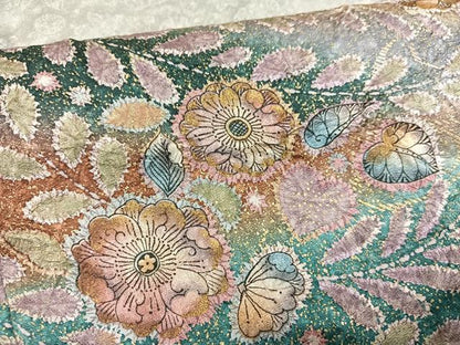 平和屋着物●訪問着 絞り 辻が花 暈し染め 金彩 正絹 逸品 AABF5384ph