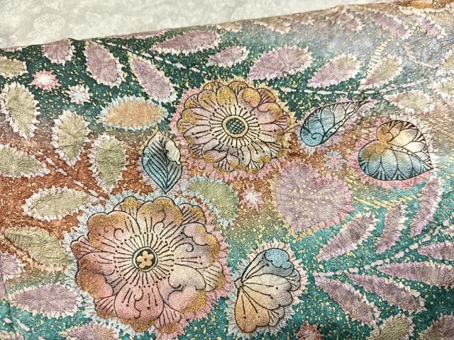 平和屋着物●訪問着 絞り 辻が花 暈し染め 金彩 正絹 逸品 AABF5384ph