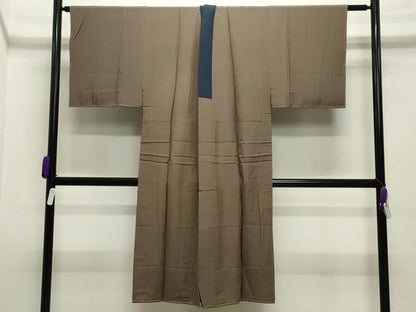 平和屋着物●男性 本塩沢 アンサンブル・長襦袢セット 蚊絣 正絹 逸品 CABC8012gh
