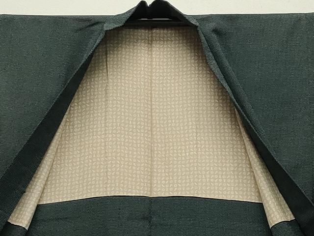 平和屋着物●男性 本塩沢 アンサンブル・長襦袢セット 蚊絣 正絹 逸品 CABC8012gh