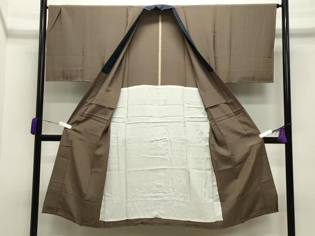 平和屋着物●男性 本塩沢 アンサンブル・長襦袢セット 蚊絣 正絹 逸品 CABC8012gh