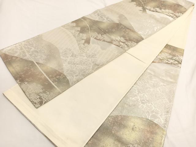 平和屋着物◎六通柄袋帯　重山文　金銀糸　正絹　逸品　BAAW4446hv