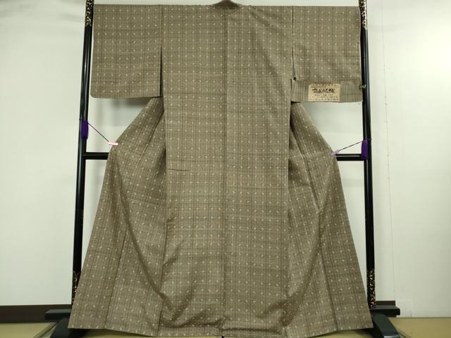 平和屋本店●極上　本場琉球　読谷山花織　紬　比嘉マサ子作　ますいわ屋扱い　証紙付き　逸品　DZAA4126kh6
