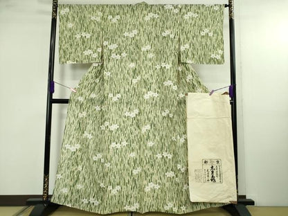 平和屋本店＊極上　夏物　銀座　志ま亀　小紋　絽　舞花文　たとう紙付き　逸品　未使用　DZAB2962kh6