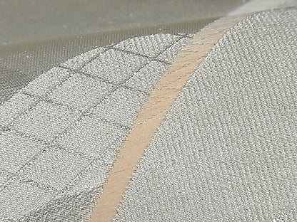 平和屋着物■六通柄袋帯 唐織 遠山吉祥文 銀糸 逸品 ng2537