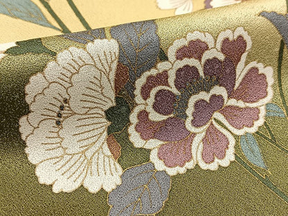 平和屋着物●訪問着 更紗花文 暈し染め 金彩 正絹 逸品 BAAW2182yc