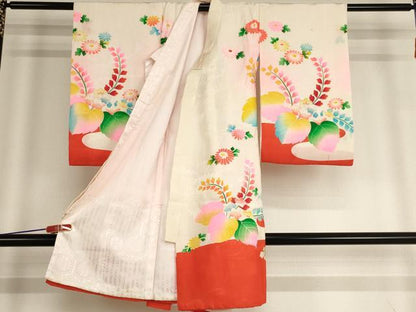 平和屋着物[]お宮参り　女の子　祝着　産着　初着　のしめ　刺繍　鳳凰花文　金銀糸　金銀彩　逸品　AABF2178ja