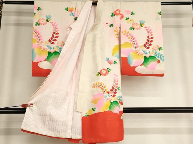 平和屋着物[]お宮参り　女の子　祝着　産着　初着　のしめ　刺繍　鳳凰花文　金銀糸　金銀彩　逸品　AABF2178ja