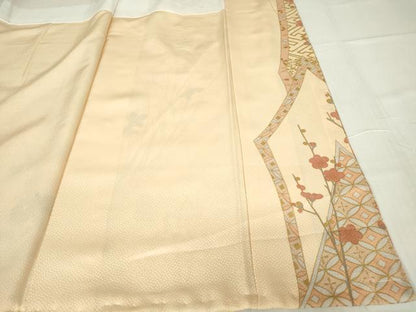 平和屋着物●訪問着 駒刺繍 吉祥流水花文 金彩 正絹 逸品 DABA4643az