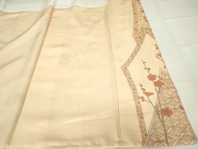 平和屋着物●訪問着 駒刺繍 吉祥流水花文 金彩 正絹 逸品 DABA4643az