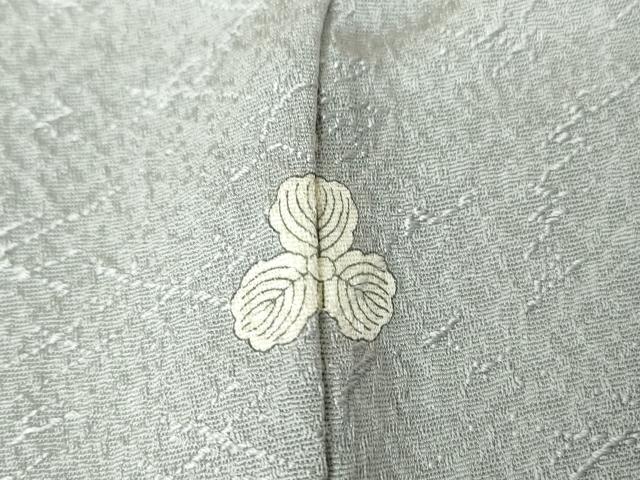 平和屋着物●上質な色無地 霞地紋 薄雲鼠色 正絹 逸品 DABA4637az