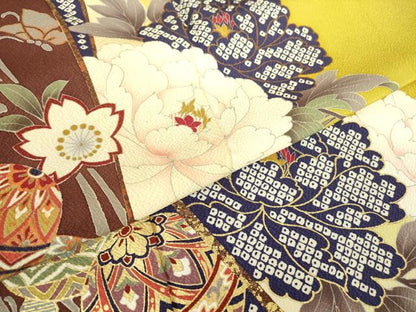 平和屋着物●訪問着 花毬文 金彩 正絹 逸品 DABA4675az