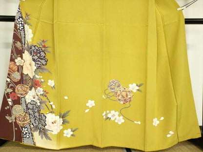 平和屋着物●訪問着 花毬文 金彩 正絹 逸品 DABA4675az