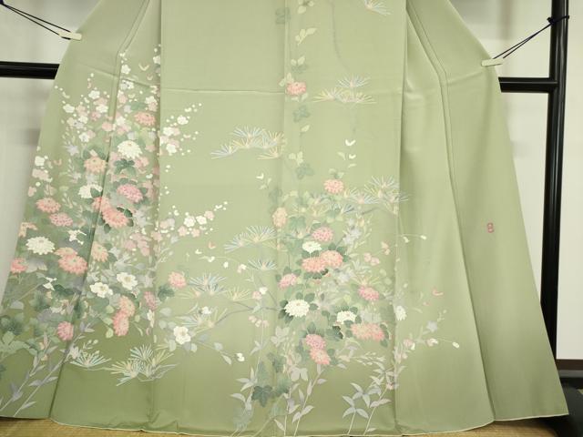 平和屋着物●訪問着 友禅 作家物 花松文 正絹 逸品 DABA4717az