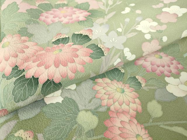 平和屋着物●訪問着 友禅 作家物 花松文 正絹 逸品 DABA4717az