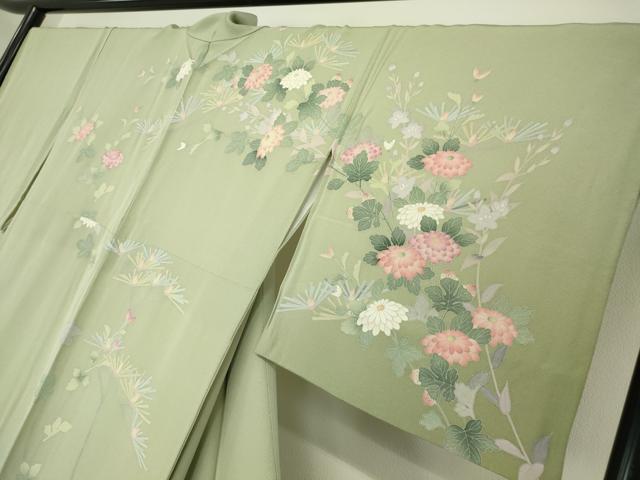 平和屋着物●訪問着 友禅 作家物 花松文 正絹 逸品 DABA4717az