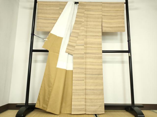 平和屋着物●上質な紬 斎藤織物工房謹製 絹天蚕糸 絣文 原富男 竹田省二 斎藤俊弘 証紙付き 正絹 逸品 未使用 DABA4719az