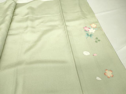 平和屋着物●訪問着 友禅 作家物 花松文 正絹 逸品 DABA4717az
