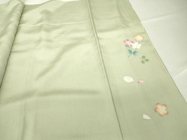 平和屋着物●訪問着 友禅 作家物 花松文 正絹 逸品 DABA4717az