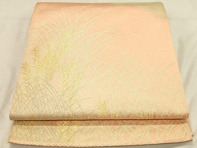 平和屋着物◎六通柄袋帯　唐織　芝文　正絹　逸品　DABB9078ya