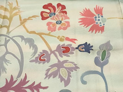 平和屋着物●虹色創家 本郷大田子 訪問着 洋花文 暈し染め 正絹 逸品 DABB0740ud