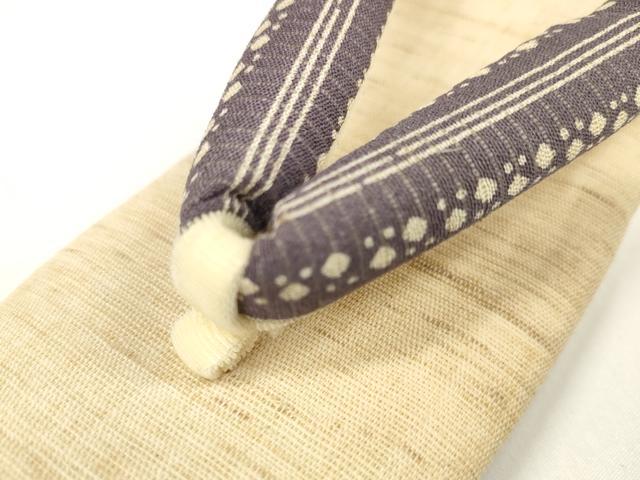 平和屋着物＊夏物　和装小物　草履　麻生地　23.5cm　逸品　未使用　DABA7923zzz