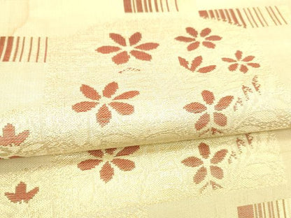 平和屋着物＊夏物 アンティーク 大正ロマン 全通柄 京袋帯 絽 草花文 正絹 逸品 DABB3641cm