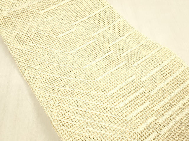 平和屋着物＊夏物 八寸名古屋帯 羅 抽象文様 正絹 逸品 DABB3563cm