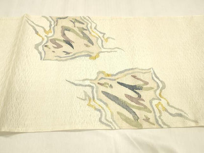 平和屋着物＊夏物 太鼓柄袋帯 抽象文様 金糸 正絹 逸品 DABB3560cm