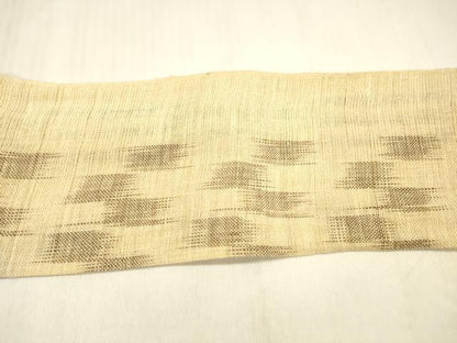平和屋着物＊夏物　つけ帯　絣文様　共箱付き　麻　逸品　DABB3588cm