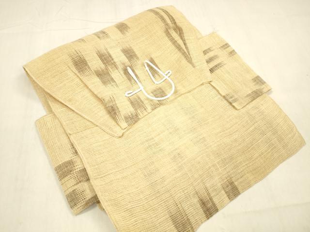 平和屋着物＊夏物　つけ帯　絣文様　共箱付き　麻　逸品　DABB3588cm
