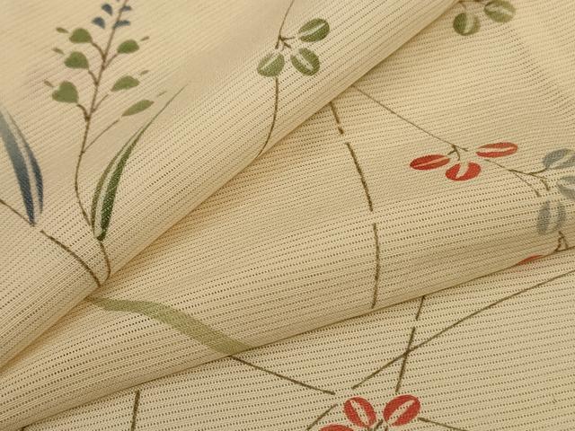 平和屋着物＊夏物 小紋 絽 萩文 正絹 逸品 AABF6825jd