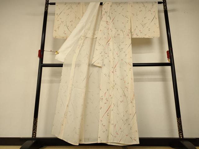 平和屋着物＊夏物 小紋 絽 萩文 正絹 逸品 AABF6825jd