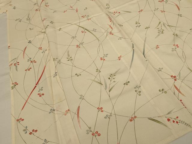 平和屋着物＊夏物 小紋 絽 萩文 正絹 逸品 AABF6825jd
